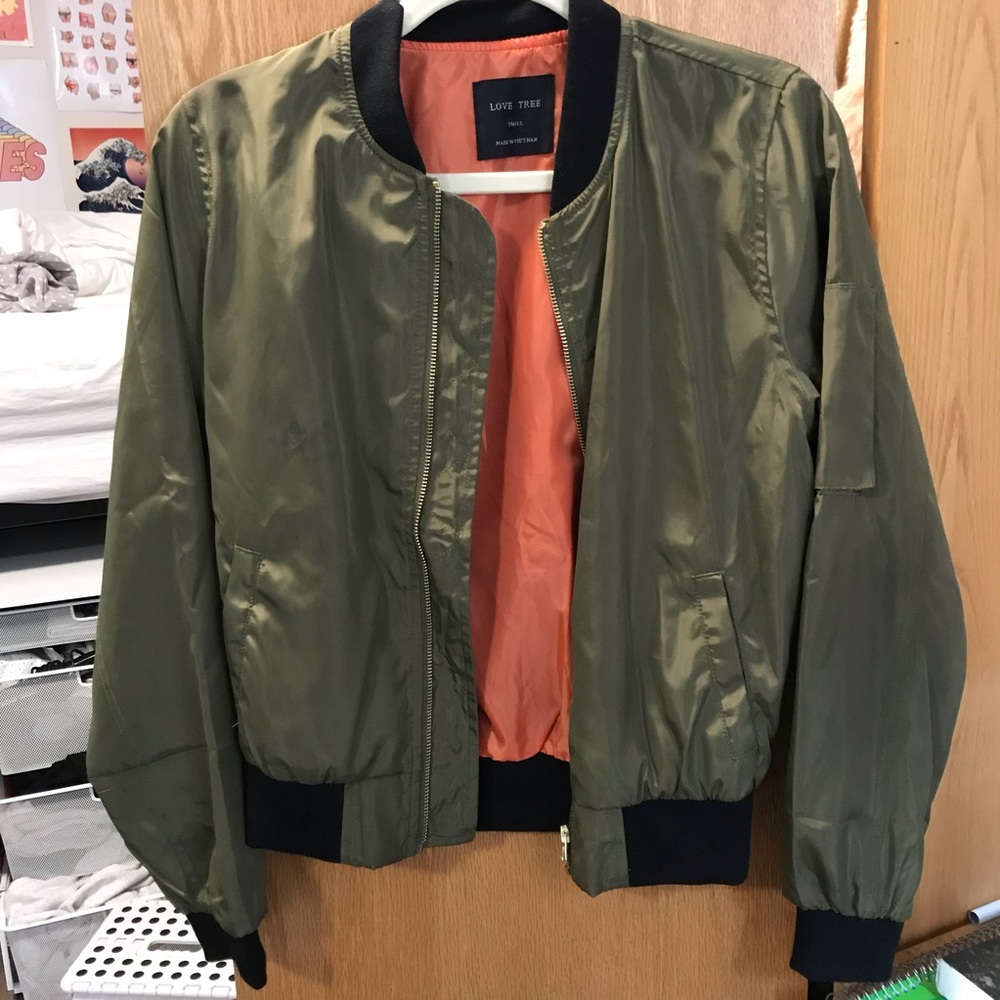 Green Bomber Jacket forever 21